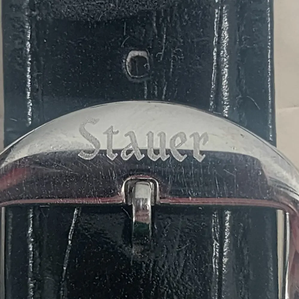 Stauer 1930 Automatic Men's Watch - Silver Dial, Black Strap